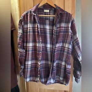 Plaid Button-Up Shirt
